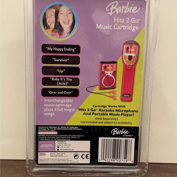 Mattel 2005 Barbie Hits 2 Go Karaoke Music Cartridge -  My Happy Ending - Picture 3 of 3